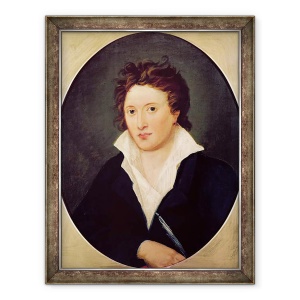Tablou inramat - Amelia Curran - Portret De Percy Bysshe Shelley, 60 x 80 cm