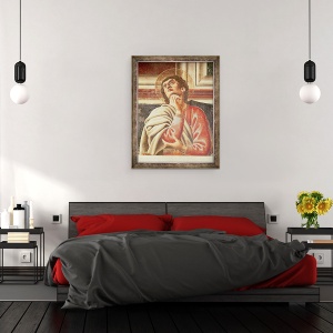 Tablou inramat - Andrea del Castagno - Cina cea de Taina, detaliu al Sfantului Toma, 70 x 90 cm - Img 2
