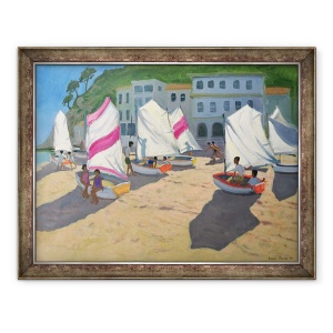 Tablou inramat - Andrew Macara - Barci cu vele, Costa Brava, 70 x 90 cm