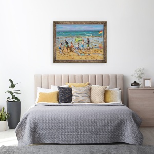 Tablou inramat - Andrew Macara - Castelul de nisip, Wells-Next -mare, Norfolk, 2019, 60 x 80 cm - Img 3