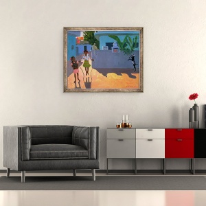 Tablou inramat - Andrew Macara - Girl Skipping, India, 50 x 60 cm - Img 2