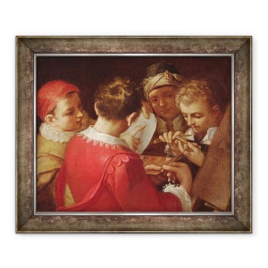 Tablou inramat - Annibale Carracci - Grup de artisti, 70 x 85 cm