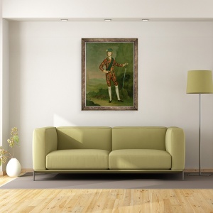 Tablou inramat - Anonymous - Printul Charles Edward Stuart, 60 x 80 cm - Img 2