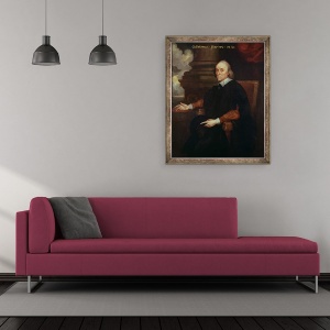 Tablou inramat - Anonymous - William Harvey 1578-1657 Medic regal, 70 x 85 cm - Img 2