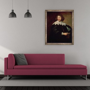 Tablou inramat - Anthony van Dyck - Portretul lui Sir Thomas Chaloner 1595-1661 1620, 50 x 60 cm - Img 2