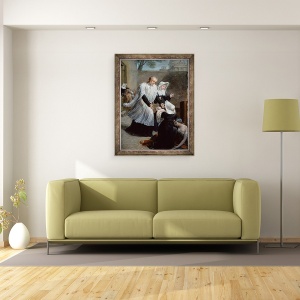 Tablou inramat - Antoine Ansiaux - Sfantul Vincent de Paul ajutand ciuma calarita, 60 x 80 cm - Img 2