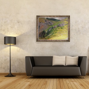 Tablou inramat - Antoine Auguste Ernest Herbert - Studiul unui munte, 70 x 90 cm - Img 2