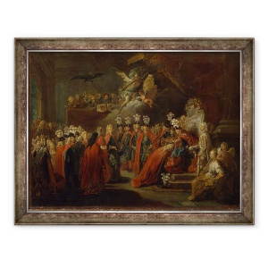 Tablou inramat - Antoine Pesne - Fondarea Ordinului Vulturului Negru, 60 x 80 cm