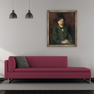 Tablou inramat - Anton Nikolayevich Kurbatov - Portretul Poetului Innokenty Annensky 1856-1909, 50 x 60 cm - Img 2