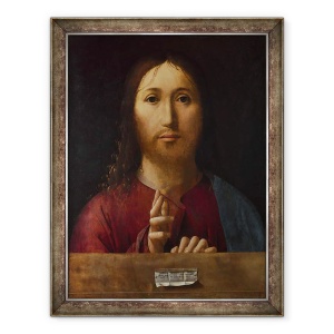 Tablou inramat - Antonello da Messina - Cristo Salvator Mundi, 70 x 90 cm