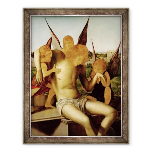 Tablou inramat - Antonello da Messina - Hristos sprijinit de trei ingeri, 60 x 80 cm