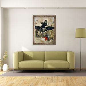 Tablou inramat - Arnold Bocklin - Ciuma, 70 x 90 cm - Img 2