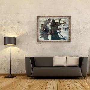 Tablou inramat - Arnold Bocklin - in mare, 70 x 90 cm - Img 2
