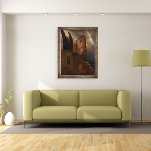 Tablou inramat - Arnold Bocklin - Ruina de mare, 70 x 90 cm - Img 2