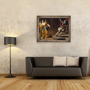 Tablou inramat - Artemisia Gentileschi - Esther inaintea lui Ahasuerus, 60 x 80 cm - Img 2