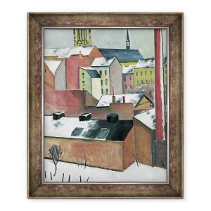 Tablou inramat - August Macke - Biserica Sf. Maria din Bonn in zapada, 70 x 85 cm