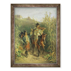 Tablou inramat - August Xaver Karl von Pettenkofen - tigani, 70 x 90 cm