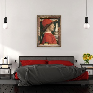 Tablou inramat - Baldassare d' Este - Portretul unui Tanar, 70 x 90 cm - Img 3