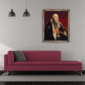 Tablou inramat - Baron Gerard, Francois Pascal Simon - Charles-Francois Lebrun 1739-1824 Duce de Plaisance in costumul Arhitrezorierului Imperiului, 70 x 85 cm - Img 2