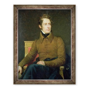 Tablou inramat - Baron Gerard, Francois Pascal Simon - Portret De Alphonse de Lamartine 1790-1869, 70 x 90 cm