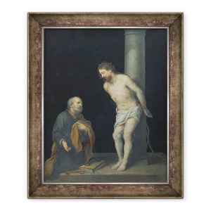 Tablou inramat - Bartolome Esteban Murillo - Hristos la Coloana, 70 x 85 cm