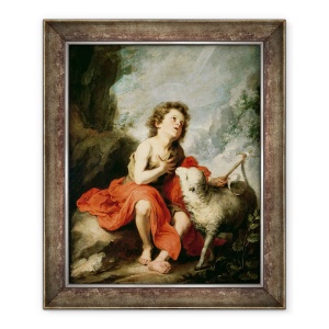 Tablou inramat - Bartolome Esteban Murillo - Sfantul Ioan Botezatorul ca un copil, 50 x 60 cm