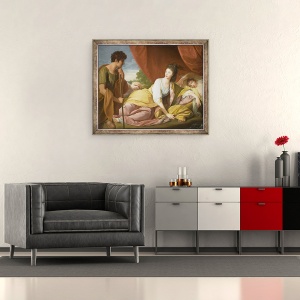 Tablou inramat - Benjamin West - Cymon si Ifigenia, 50 x 60 cm - Img 2