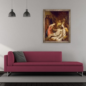 Tablou inramat - Benjamin West - Studiul plangerii despre Hristos mort, 50 x 60 cm - Img 2