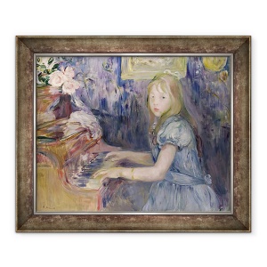Tablou inramat - Berthe Morisot - Lucie Leon la pian, 70 x 85 cm