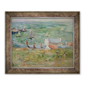Tablou inramat - Berthe Morisot - Portul Gorey pe Jersey, 70 x 85 cm
