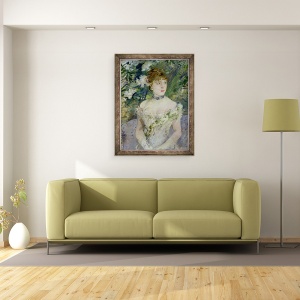 Tablou inramat - Berthe Morisot - Tanara in rochie de bal, 60 x 80 cm - Img 2