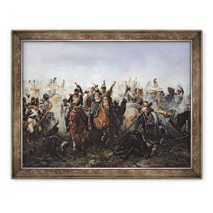 Tablou inramat - Bogdan Willewalde - Batalia de la La Fere-Champenoise, pe 25 martie 1814, 60 x 80 cm