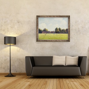 Tablou inramat - Camille Pissarro - Hampton Court Verde, 60 x 80 cm - Img 2