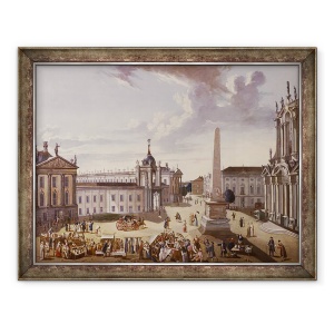 Tablou inramat - Carl Christian Baron - Vedere la Primarie, 70 x 90 cm