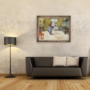 Tablou inramat - Carl Larsson - Bucataria, din seria O casa, 70 x 90 cm - Img 2