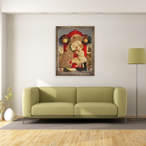 Tablou inramat - Carlo Crivelli - Virgin si Copil I, 60 x 80 cm - Img 2