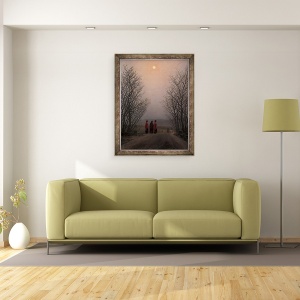 Tablou inramat - Caspar David Friedrich - Dimineata de, 70 x 90 cm - Img 2