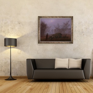 Tablou inramat - Caspar David Friedrich - O plimbare la asfintit, 70 x 90 cm - Img 2