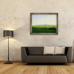 Tablou inramat - Caspar David Friedrich - Pajisti langa Greifswald, 60 x 80 cm - Img 2