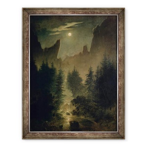 Tablou inramat - Caspar David Friedrich - Uttewalder Grund, 70 x 90 cm