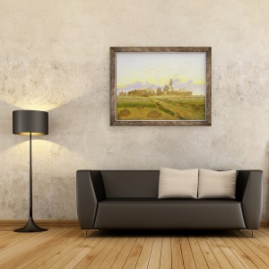 Tablou inramat - Caspar David Friedrich - Zori la Neubrandenburg, 60 x 80 cm - Img 2