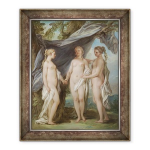 Tablou inramat - Charles-Amedee-Philippe van Loo - Cele Trei Gratii, 50 x 60 cm