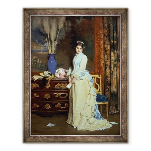 Tablou inramat - Charles Baugniet - Indecizie, 70 x 90 cm