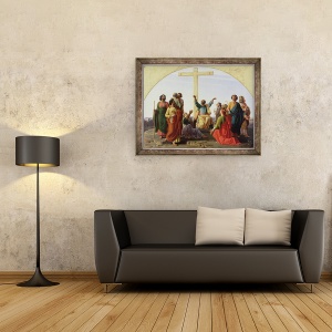 Tablou inramat - Charles Gleyre - Plecarea apostolilor, 60 x 80 cm - Img 2
