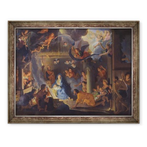 Tablou inramat - Charles Le Brun - Adorarea Pastorilor II, 60 x 80 cm