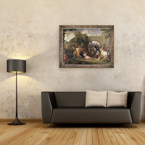 Tablou inramat - Charles Le Brun - Hristos Purtand Crucea, 60 x 80 cm - Img 2
