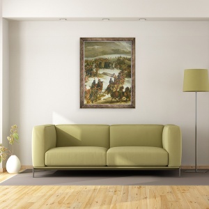 Tablou inramat - Charles Thevenin - Armata franceza traversand trecatoarea St. Bernard, 20 mai 1800, 60 x 80 cm - Img 2