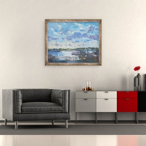 Tablou inramat - Christopher Glanville - Southwold Evening, 50 x 60 cm - Img 2