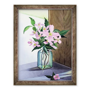 Tablou inramat - Christopher Ryland - Natura moarta roz Clematis, 60 x 80 cm