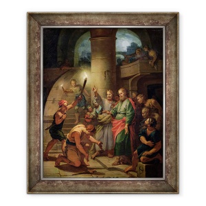Tablou inramat - Claude-Guy Halle - Eliberarea Sfantului Pavel si a Sfantului Barnaba, 70 x 85 cm
